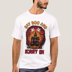 Camiseta Di Bu Casa Embrujada de Halloween Fantasmas Calaba