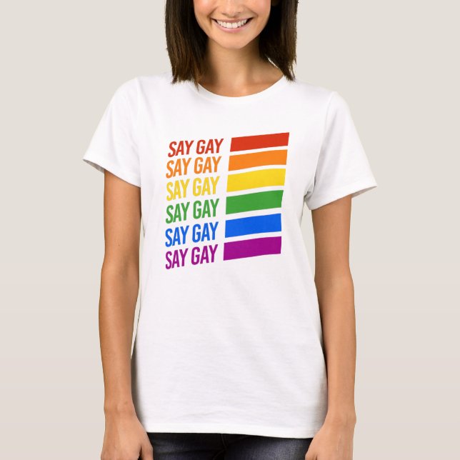 Camiseta Di Gay Arcoíris (Anverso)