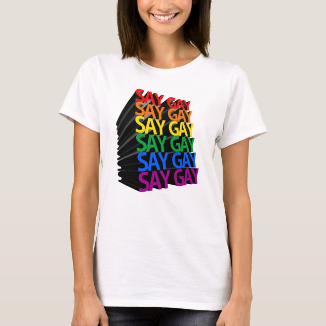 Camiseta Di Gay Arcoíris 3D (Anverso)