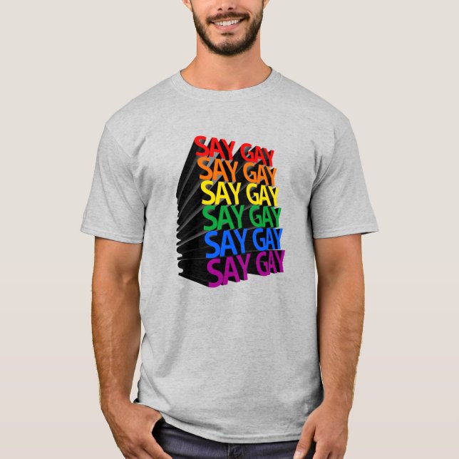 Camiseta Di Gay Arcoíris 3D (Anverso)