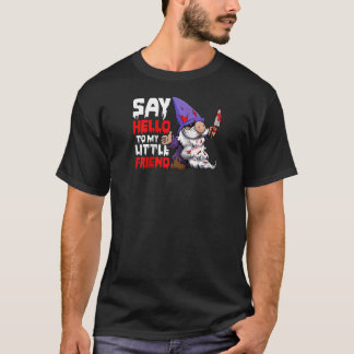 Camiseta Di Hola a Mi Pequeño Amigo Hombres Día de Hallowee