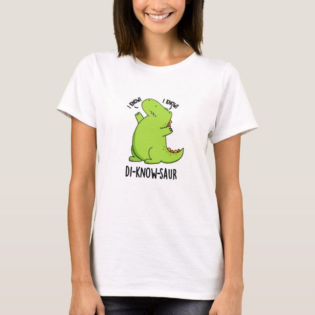 Camiseta Di-know-saur Funny Dinosaur Pun (Anverso)