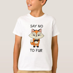 Camiseta Di no a Fur - Sad Fox