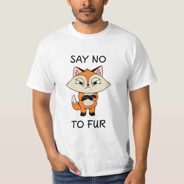 Camiseta Di no a Fur - Sad Fox (Anverso)