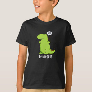 Camiseta Di-no-saur Funny Dinosaur Puns Dark BG