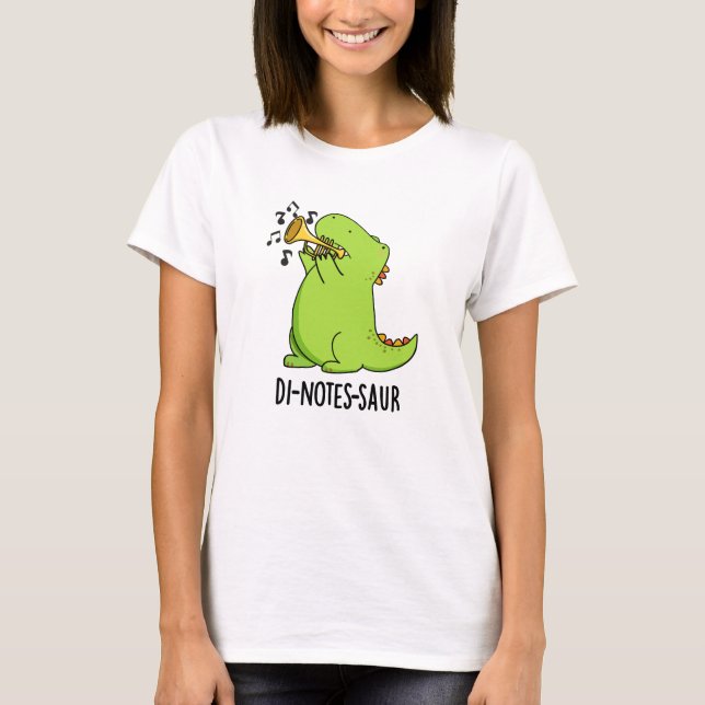 Camiseta Di-notes-saur divertido chiste de dinosaurio (Anverso)