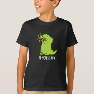 Camiseta Di-notes-saur Funny Dinosaur Pun Dark BG