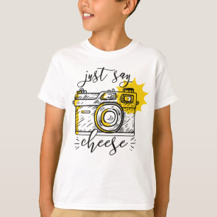 Camiseta "Di Queso" Cámara Retro Fotógrafo Fotografía