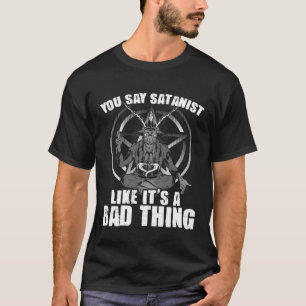 Camiseta Di Satanista Brujería Satánica Gótico de Baphomet