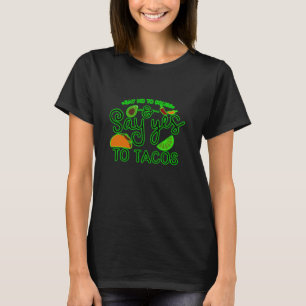 Camiseta Di SÍ A TACOS Fun Colorido Festa Green Glow