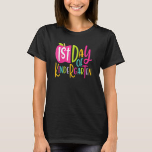 Camiseta Día 1º de jardín de infancia lindo para maestros