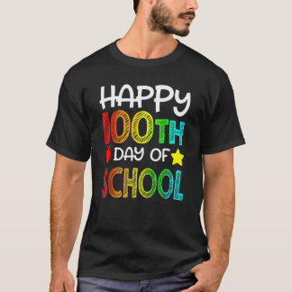 Camiseta Día 100  Estudiantes Niños Felices 100 Días De Esc