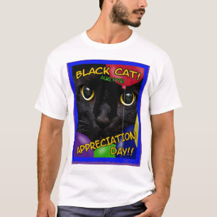 Camiseta Día 2011 del aprecio del gato negro
