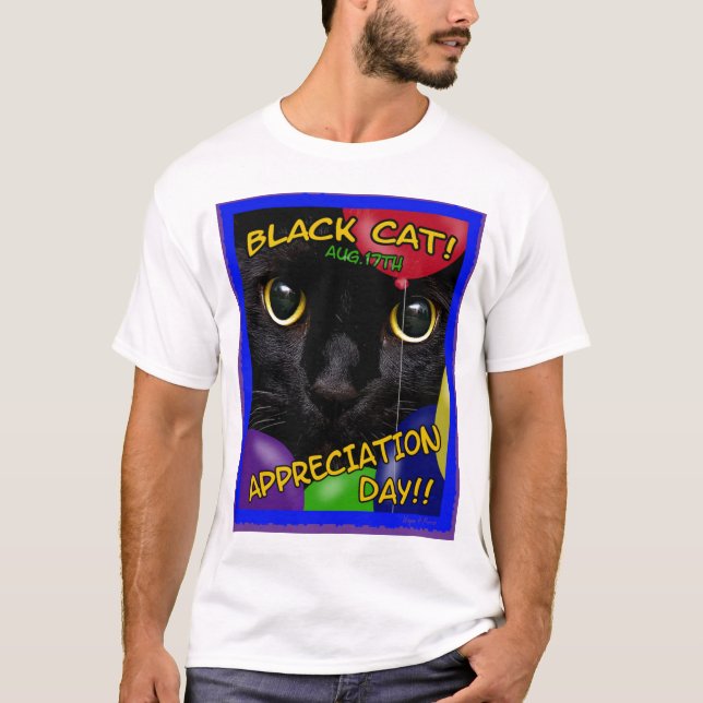 Camiseta Día 2011 del aprecio del gato negro (Anverso)