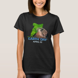 Camiseta Día 22 de abril Koala Bear Silhouette
