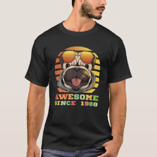 Camiseta Día 22, Perro De Pug Vintage, Cachorros Increíbles