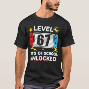 Camiseta Día 67 del nivel escolar 67 días de escuela desblo