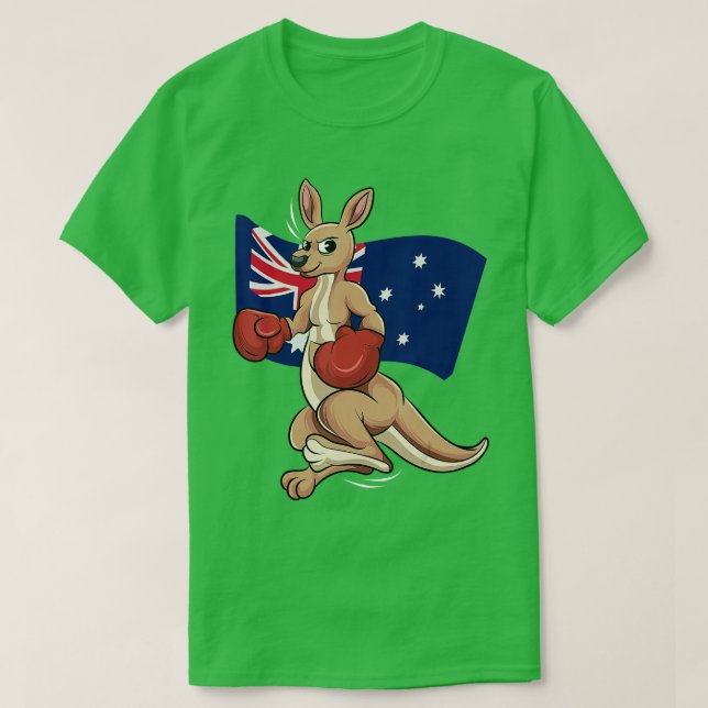 Camiseta Día australiano aburrido canguro Australia Bandera (Diseño del anverso)