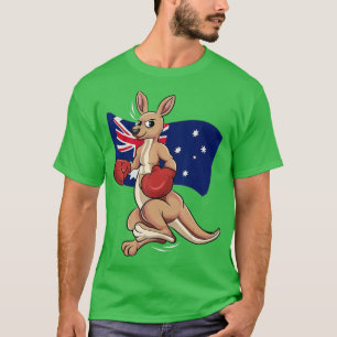 Camiseta Día australiano aburrido canguro Australia Bandera