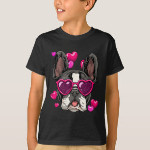 Camiseta Día Bulldog francés Parejas del corazón Día del am