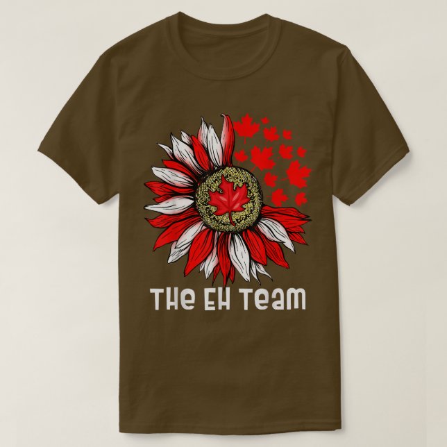 Camiseta Día canadiense del jugo de arce de girasol Funn (Diseño del anverso)