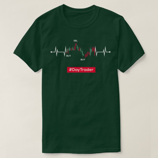 Camiseta Día Comerciante Heartbeat Mercado de Valores Forex (Diseño del anverso)