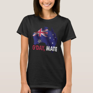 Camiseta Día compañero buena tierra australiana mapa bander