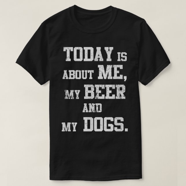 Camiseta Día con perros y cerveza (Diseño del anverso)