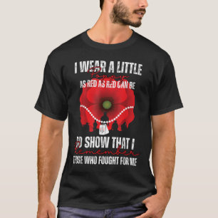 Camiseta Día Conmemorativo De La Flor De Adormidera Roja En