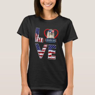 Camiseta Día Conmemorativo Del Hound Afgano 4 De Julio Vete