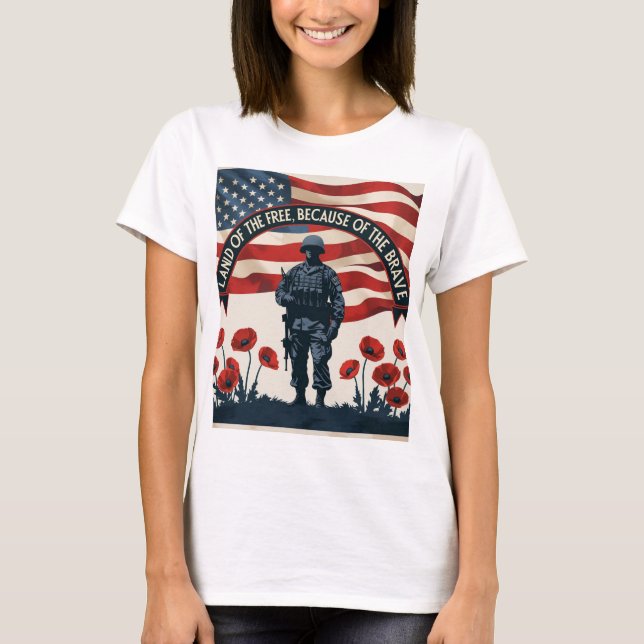 Camiseta Día conmemorativo Día Patriótico Diseño T-Shirt Or (Anverso)
