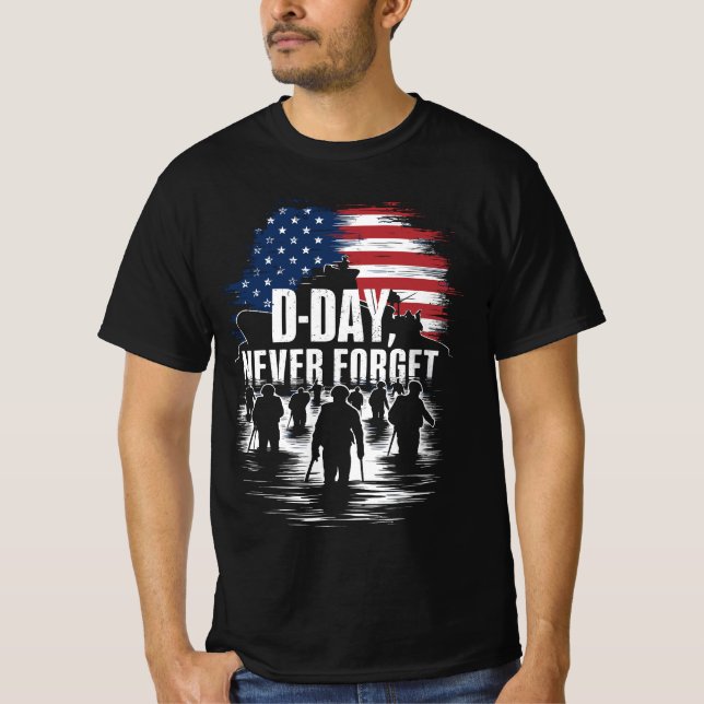 Camiseta Día D 80 Aniversario - Nunca Olvidemos 6 de Junio  (Anverso)