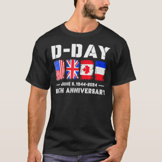 Camiseta Día D Desembarcos De Normandía 80 Aniversario De L