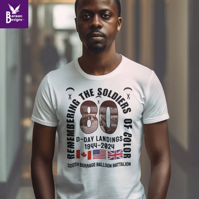 Camiseta DÍA D LANDINGS 80 Aniversario Africanos (Celebrating the African American veterans of the 80th anniversary of D-Day Landings)