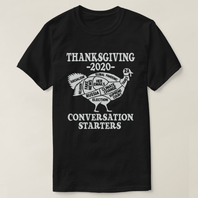 Camiseta Día de Acción de Gracias 2020 Conversación Starter (Diseño del anverso)