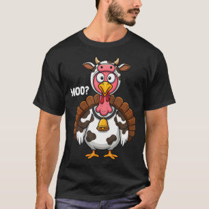 Camiseta Día de Acción de Gracias 2024 de Turkey Moo Cow