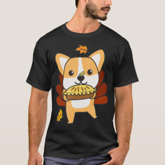 Camiseta Día De Acción De Gracias Acorde A Turquía Corgi Co