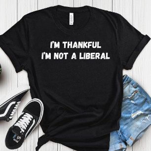 Camiseta Día de Acción de Gracias agradecido de no ser libe