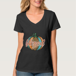 Camiseta Día de Acción de Gracias Bendito Calabaza Estampad