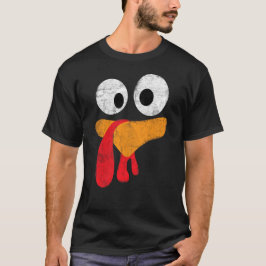 Camiseta Día de Acción de Gracias Cara de Pavo Divertida