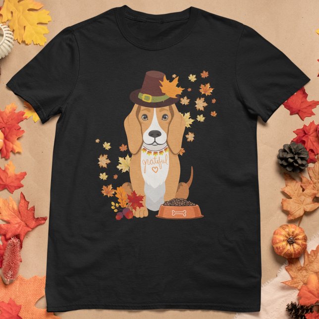 Camiseta Día de Acción de Gracias con temas de perro (Thanksgiving Dog Themed T-Shirt)