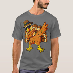 Camiseta Día de Acción de Gracias Dabbing Turco Peregrinos