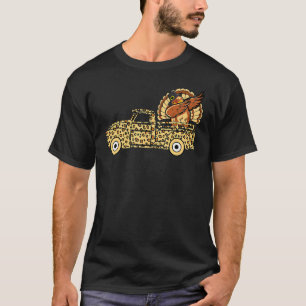 Camiseta Día de Acción de Gracias Dabbing Turkey Riding Leo
