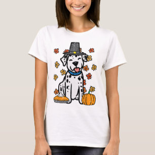 Camiseta Día de Acción de Gracias Dalmatian Cute Fall Autum