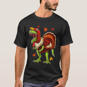 Camiseta Día de Acción de Gracias de Dinosaurio T Rex S. Tu