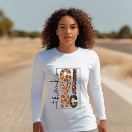 Camiseta Día de Acción de Gracias de Estilo Blanco