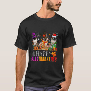 Camiseta Día de Acción de Gracias de Hallothanksmas Siamese