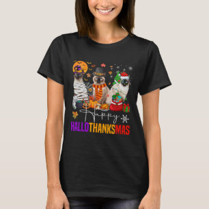Camiseta Día de Acción de Gracias de Hallothanksmas Siamese