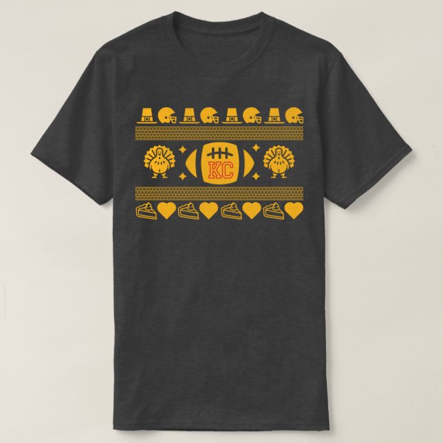 Camiseta Día de Acción de Gracias de los Jefes de Turquía e (Diseño del anverso)