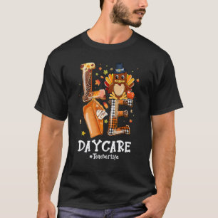 Camiseta DÍA DE ACCIÓN DE GRACIAS DE Pavo Peregrino Daycare